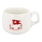 White Star Line Titanic Kaffee-/Espressotasse, Reproduktion, Porzellan, 237 ml, Design der dritten Klasse