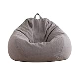 AD.CON Sitzsack mit ECO Füllung, Puff, Relax-Sessel, Sitzkissen, Bodenkissen, Bean Bag 90x110x50 250L Dunkelgrau