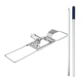 Ha-Ra Bodenexpress 42cm aus Edelstahl mit Aluminium-Stiel I robuster Boden-Wischer zur Reinigung für Böden & Wände I wendiger Wischmop mit rutschfestem Griff & teilbarem Stiel