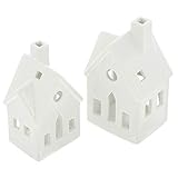 FRANK FLECHTWAREN Teelichthalter Winterhaus, im 2er Set, Windlicht. Deko. Geschenk zum Einzug, Stilvolles Design, als Geschenk, Deko