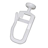 DELFRA 50 Faltengleiter - Gardinengleiter mit 7mm Kopf für Gardinenschienen - Gleiter mit verschliessbarem Haken (50)