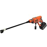 BLACK+DECKER Akku-Druckreiniger (18V, 24 bar, mobiler Druckreiniger zur Reinigung oder Bewässerung, mit flexiblen Wasseranschluss, 5in1 Multifunktionsdüse, ohne Akku & Ladegerät), BCPC18B-XJ