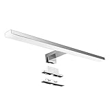 Aourow LED Spiegelleuchte Bad Spiegel Lampe 10W 820lm 40cm Neutralweiß 4000K,3 in 1 spiegellampe Badezimmer/Badleuchte/IP44 230V,Nickel-Chromstahl LED Schrankleuchte,Produktlänge:400mm