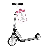 HUDORA Little BigWheel Scooter - Sicherer Aluminium-Roller für Kinder ab 3 Jahren - Höhenverstellbarer & zusammenklappbarer Cityroller für bis zu 100kg - Stabiler Tretroller mit großen Reifen