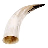 Amosfun Kuhhorn Vase Wanddekoration Retro Stil Vintage Blumenarrangements Ox Horn Handwerk FüR Innenbereich 30 x 7 x 5,5Cm