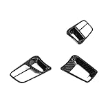 3 Stücke Auto Styling Innen Lenkrad Taste Rahmen Abdeckung Trim Für Porsche Für Cayenne Für Macan 2015-2020 Für Panamera Für 718 911 918 Auto Luftauslass Dekoration Streifen(Carbon Texture)