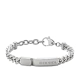 Diesel Herren Edelstahlarmband mit Karabinerverschluss
