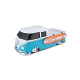 Maisto Tech R/C VW Bus T1 Pick-up Surf: Ferngesteuertes Auto im Maßstab 1:16, 2,4 GHz Frequenz, mit Pistolengriff-Steuerung, ab 5 Jahren, 33 cm, Batterien Nicht enthalten, hellblau-weiß (582708)