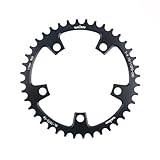 KTKEET 110/130 BCD Kettenblatt 36/38/40/42/44/46/48/50/52/54/56/58/60T 5 Schrauben rund schmal breit Fahrrad Kettenblatt für 9/10/11 Gang Rennrad Klapprad (110BCD 36T)