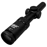 LENSOLUX Drückjagdzielfernrohr 1-6 x 24E mit Tages-Leuchtabsehen 11-Fach dimmbar, 43m Gesichtsfeld