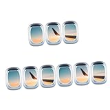 Angoily 9 Stk entfernbare Aufkleber gefälschter Fensteraufkleber wandbilder Bullauge Wandtattoo Flugzeug-Wandkunstaufkleber 3d wandtattoos Glas Aufkleber Fensteraufkleber im Querformat