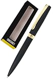 ONLINE Drehkugelschreiber Eleganza I Metall I Farbe Schwarz & Gold I auswechselbare Großraummine I Metallclip I Schreibfarbe Schwarz I Kugelschreiber inkl. Geschenkverpackung, 1 Stück (1er Pack)