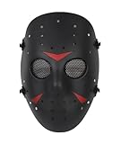 JOYASUS CS-Spiele Metal Mesh Mask Safeguard Vollgesichtsschutzmaske für Halloween Masquerade Cosplay Costume Party (Schwarz)