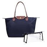 1 Umhängetasche + 1 Kosmetiktasche Groß, Damen Taschen Set, Faltbare Handtasche Schule, wasserdichte Schultertasche, Reisetasche Shopper für Alltag & Büro