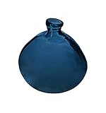 Atmosphera - Runde Vase - recyceltes Glas - sturmblau - D23 cm - Blau