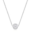Elli Halskette Damen Kugel Anhänger mit Kristallen in 925 Sterling Silber