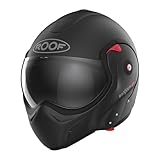 ROOF Helm Boxxer 2 Mattschwarz Größe XXL | | Helmen | Quick Release ratelsluiting | Kunststoff | geeignet für Moped, Motorrad, Mofa, Roller