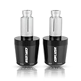 XRSM Motorradzubehör CNC 7/8"22MM Lenkergriffe Lenkerkappe Endstopfen Für Honda CBR125R CBR 125R 2011-2014 2013 2012 (Color : Black)