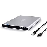 Fantec ALU7MMU3 Externes Festplattengehäuse (für 6, 35 cm (2, 5 Zoll) SATA Festplatte oder SSD, Unterstützt SATA III 6G Festplatten und Usap, USB 3.0 SuperSpeed Anschluss, Aluminium Gehäuse) Silber