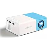 Kleiner Beamer Für Schlafzimmer 1080P Mini Beamer Full HD YG300 Tragbarer Mini Projektor LED Heimkino Videoprojektor Kompatibel mit Smartphone Tablet Laptop TV (EU-Stecker)