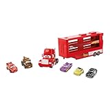 Cars The Movie Camion Mack Miniracer inkl. 5 Minis Kapazität für 16, Mehrfarbig (Mattel GWN55), Unisex, Kinder