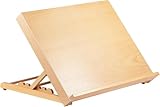 Tischstaffelei aus Buchenholz - Verstellbar in 5 Winkeln (bis 80°), 30x41 cm - Faltbare Staffelei mit rutschfesten Füßen, als Zeichenbrett & Präsentationsständer (1,5 kg)
