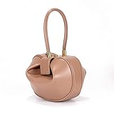 XUHANG Damen-Clutch-Handtasche aus Spaltleder, mit Tragegriff