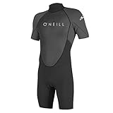 O'Neill Wetsuits Men's Reactor-2 2mm Back Zip Spring Wetsuit, Black/Graphite, XL