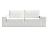 MASTERS OF COVERS Baumwolle Kivik 3 Sitzer Sofa Ersatzbezug, 228 x 95 x 83 cm, Weiß