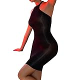 RUIBAVYA Bodystocking Women Kleid Strumpfhose GläNzend Nylon Bodysuit Oil Shiny Pantyhose Bodystocking Sexy Enges Kleid Catsuit mit HäNgendem Hals