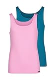 Skiny Mädchen Tank Top 2er Pack Cotton Multipack Camisole, pink bluecoral Selection, 152