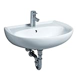 Keramag RENOVA Nr. 1 Waschtisch mit Hahnloch, mit Überlauf 650 x 510 mm pergamon