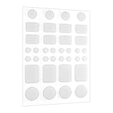 KLEBASTO Gummipuffer selbstklebend | Gummifüße selbstklebend | Transparent | SET 36 Stück | anschlagpuffer für Glasplatten,Notebooks,Tastaturen