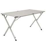 CampFeuer Aluminium Campingtisch für 4 Personen | 140 x 70 x 70 cm | faltbar, klappbar und höhenverstellbar | Alu Falttisch, Rolltisch für Camping, Garten und Terrasse