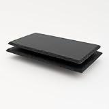 hausleben 2er Set Schieferplatten – Rechteckige Servierplatten aus Naturstein – Käseplatte, Tapasplatte, Sushi Platte, lebensmittelecht, mit Gummifüßen, rutschfest, Deko & Küche 40x20 cm