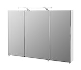 Schildmeyer Spiegelschrank Dorina 124889, weiß, 100 x 16 x 71 cm