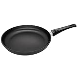 Eurolux Guss-Pfanne Induktion Ø 28 cm abnehmbarer Stiel - flacher 4.5 cm Rand - große leichte runde Alugusspfanne mit Antihaft-Beschichtung - Made in Germany
