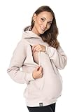 MijaCulture Umstandsmode 2in1 Stillpullover & Umstandspullover Stilltop Stillpulli Molly M001 (M, Beige)
