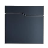 Metzler Briefkasten pulverbeschichtet in Anthrazit RAL7016 - Wandbriefkasten mit Zeitungsfach - Postkasten Hoffmann