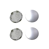 CGEAMDY 4 Stück Universal-Nabenkappen, Universal Felgen Radnaben Radmittelkappen, Tuning-Zubehör Für Fahrzeug Auto Radnaben Abdeckungen(Mattes Perlsilber)