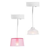 LUNDBY Puppenhaus Beleuchtung Set, 2-teiliges Puppenhaus Zubehör – Puppenhaus Lampe Batterie betrieben für Miniatur Haus – Puppenzubehör Set für 11 cm Puppen im Maßstab 1:18