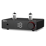 AIYIMA T20 Balanced Tube Vorverstärker LME49720 für HiFi-Heim-Audio Mini-Vakuumröhren-Vorverstärker mit Cinch-/XLR-EIN- und Ausgängen und 12-V-Triggerausgang (DC12V 2A-Netzteiladapter)