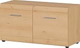 Germania Schuhbank 3576-228 GW-ADANA in Edelbuche-Nachbildung, MDF-Front mit Rillenfräsung, Platz für bis zu 8 Paar Schuhe, 96x51x39 cm (BxHxT)