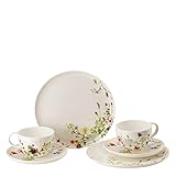 Rosenthal Brillance Grand Air, Set 6-tlg., Bone China, Mehrfarbig, Kombi-Obertasse Ø 8,7 cm, 0,3 l, Untertasse Ø 14,5 cm d Speiseteller Ø 27,2 cm, Spülmaschinenfest, Mikrowellengeeignet