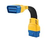 PLAYOCCAR OBD-II Verlängerung, 16 Pin Stecker auf Buchse OBD2 Kabel-Verdickungs-Nylonmaterial 30 cm