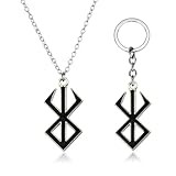 WUSJCOF Wikingerschmuck Halskette mit Anhänger, Rune, Amulett, Talismanschild, Edelstahl