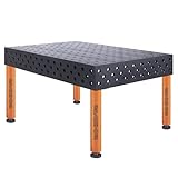 SPARTUS Schweißtisch Maximus 3D - Robuster Nitrierter Stahl mit D28-System und Füßen für Präzise Arbeiten (1500x1000x200 mm)