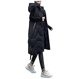 Mantel Damen Herbst elegant, Steppweste Damen Lang Weste mit Kapuze Daunenweste Ärmellose Kapuzen Mantel Leichte Wintermantel Longweste Warm Winterjacke Große Größen Coat Lange Steppjacke