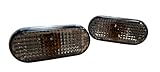 Seitenblinker Schwarz Oval Links+Rechts Set Kompatibel mit VW Passat 3B Golf 4 Bora Lupo T5 Sharan