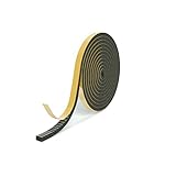 Dichtungsband selbstklebend für Türen und Fenster - Türdichtung selbstklebend perfekt für Altbautüren, die Haustür, Fenster - Dichtband aus Moosgummi EPDM - wasserdicht(6x3mm, 10 Meter)
